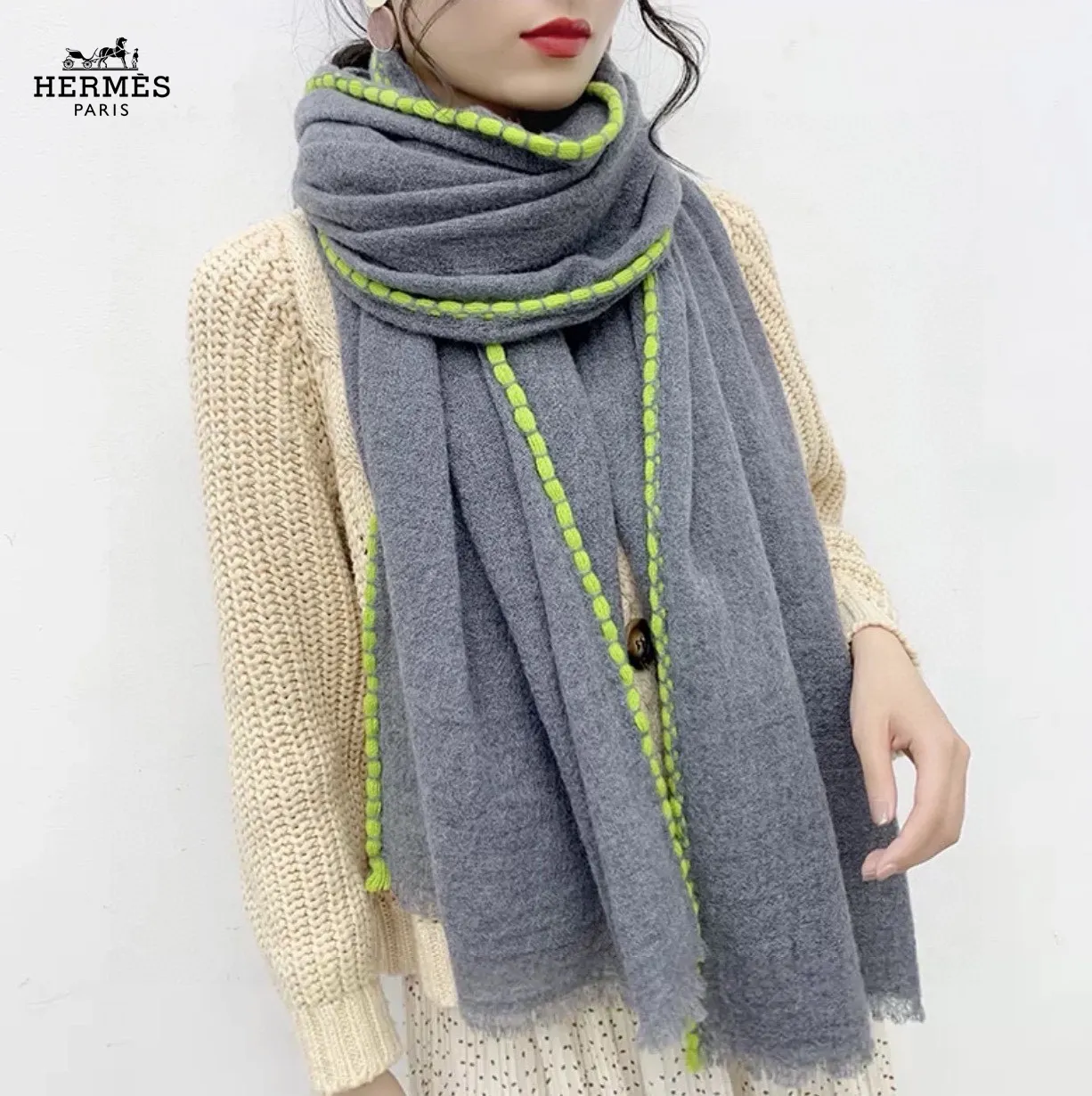 【2026】【HERMES エルメス 】スカーフ   180*70CM  241109