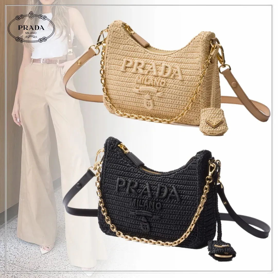 【2026】【大人気】PRADA  プラダ◆Re-edition ミニバッグ チェーン ストラップ付  22*18*6CM  240920