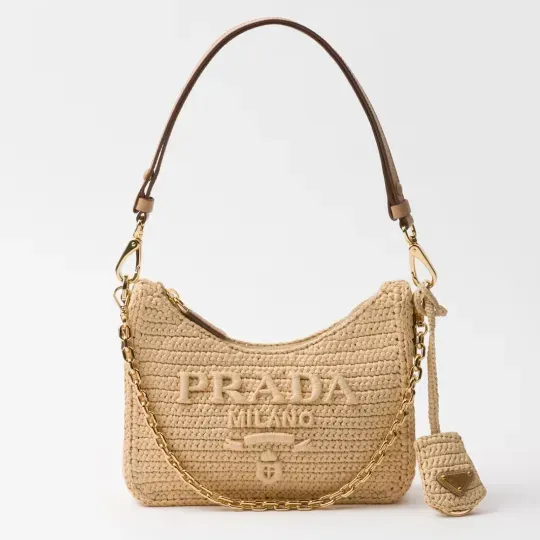 【2026】【大人気】PRADA  プラダ◆Re-edition ミニバッグ チェーン ストラップ付  22*18*6CM  240920