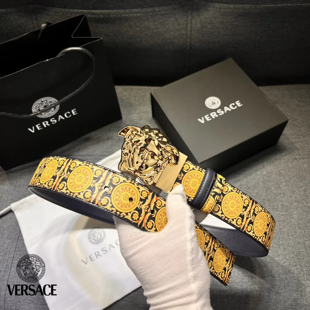 【2026】【VERSACE】(ヴェルサーチ) 4cmベルト メンズ 240912