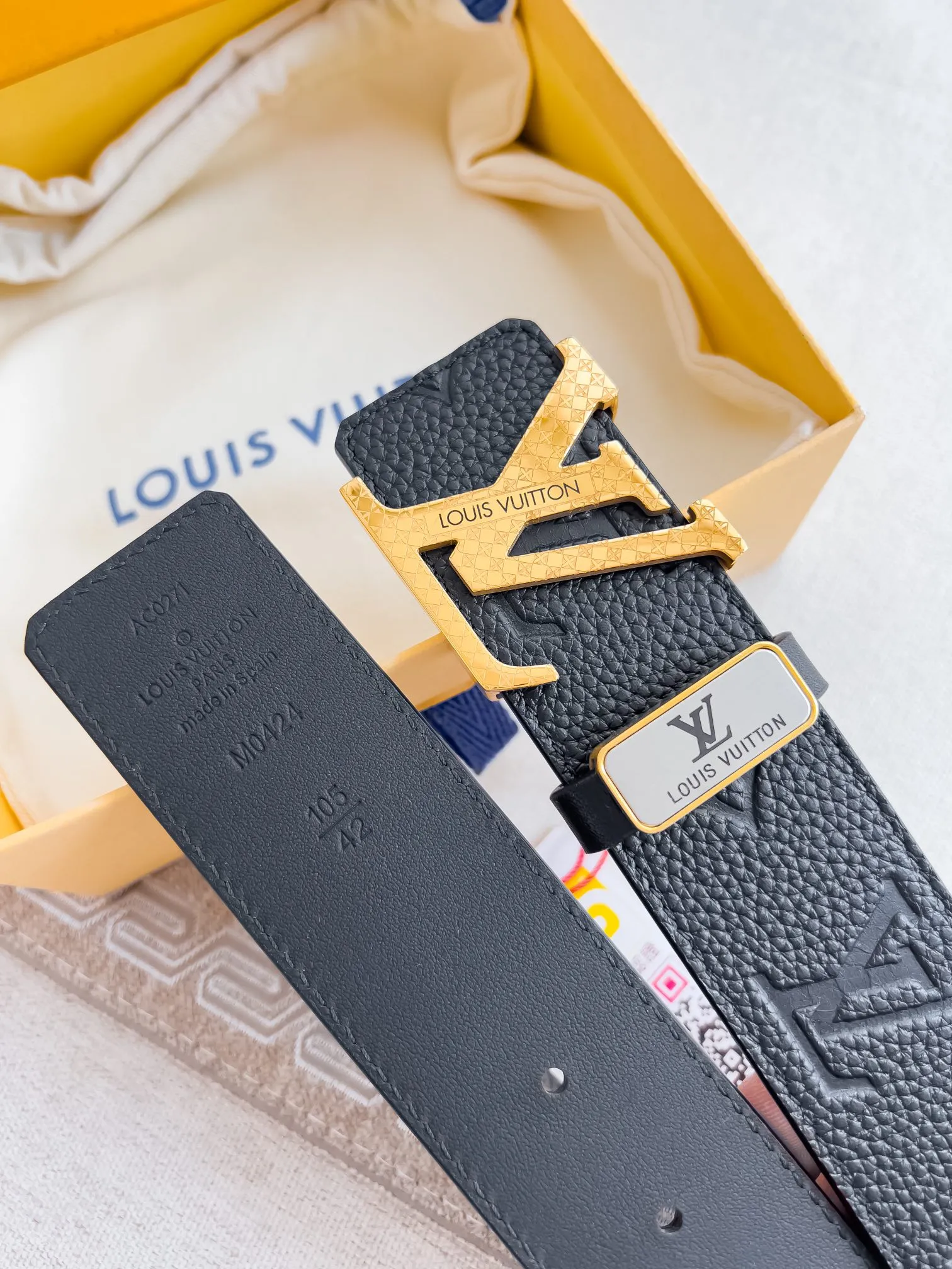 【2026】LV【LOUIS VUITTON】(ルイヴィトン) 3.8cmベルト メンズ  240903