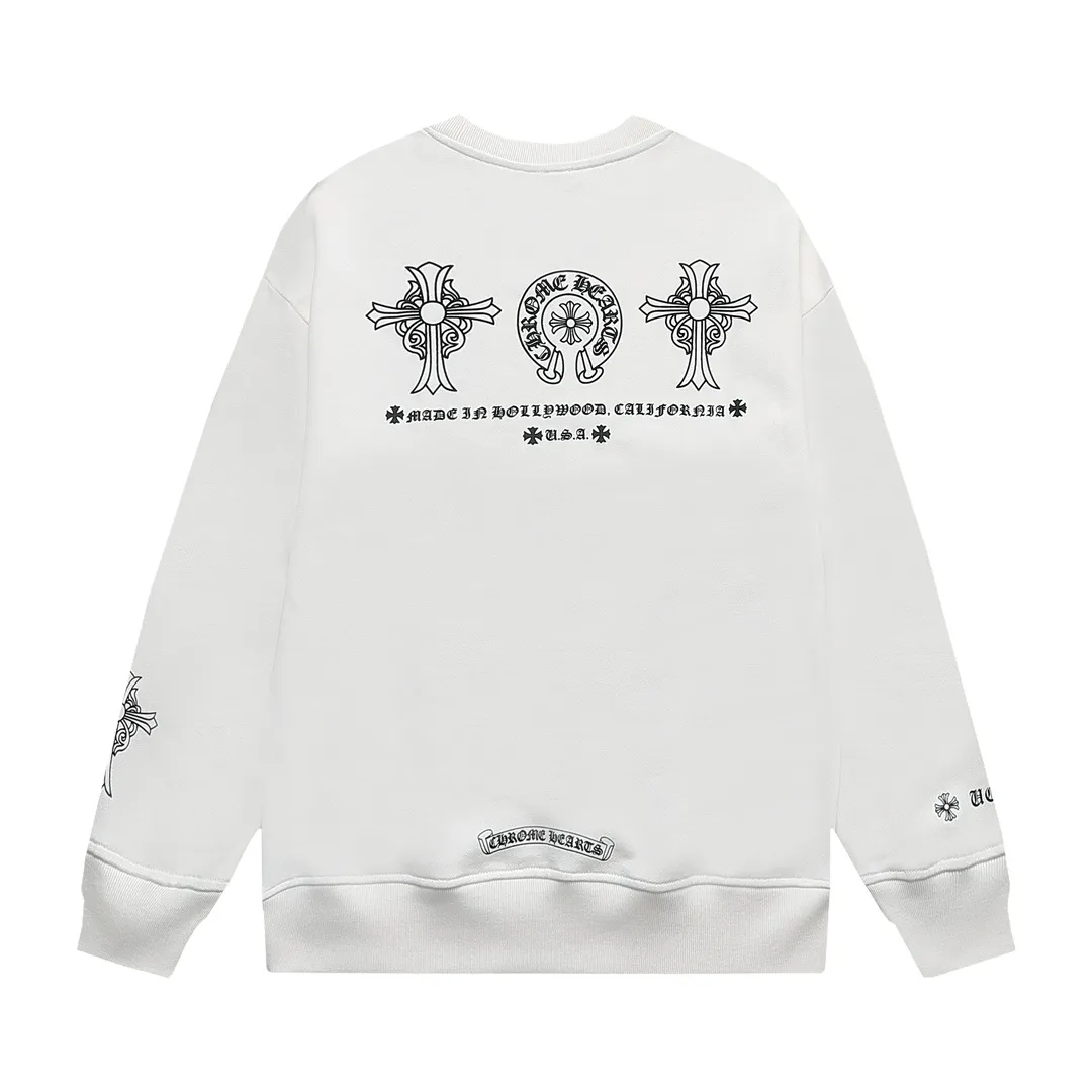 【2026】【CHROME HEARTS 公式旗艦店】クロムハーツ  丸首の衛衣 スウェット ご好評に付き再入荷240829