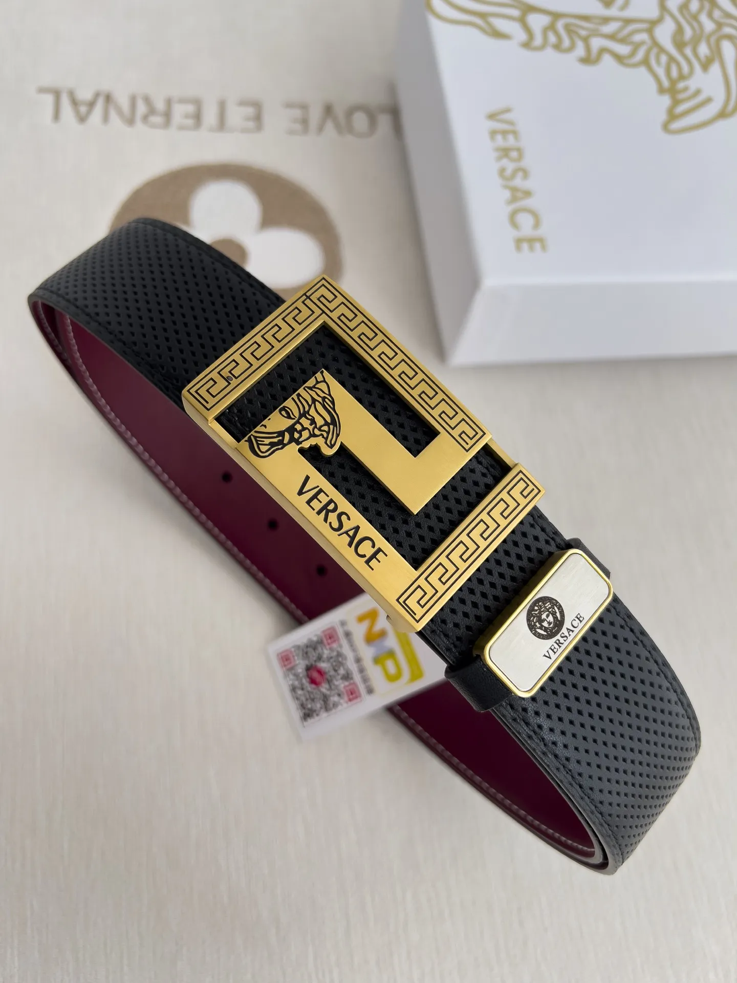 【2026】【VERSACE】(ヴェルサーチ) 3.8cmベルト メンズ 24706