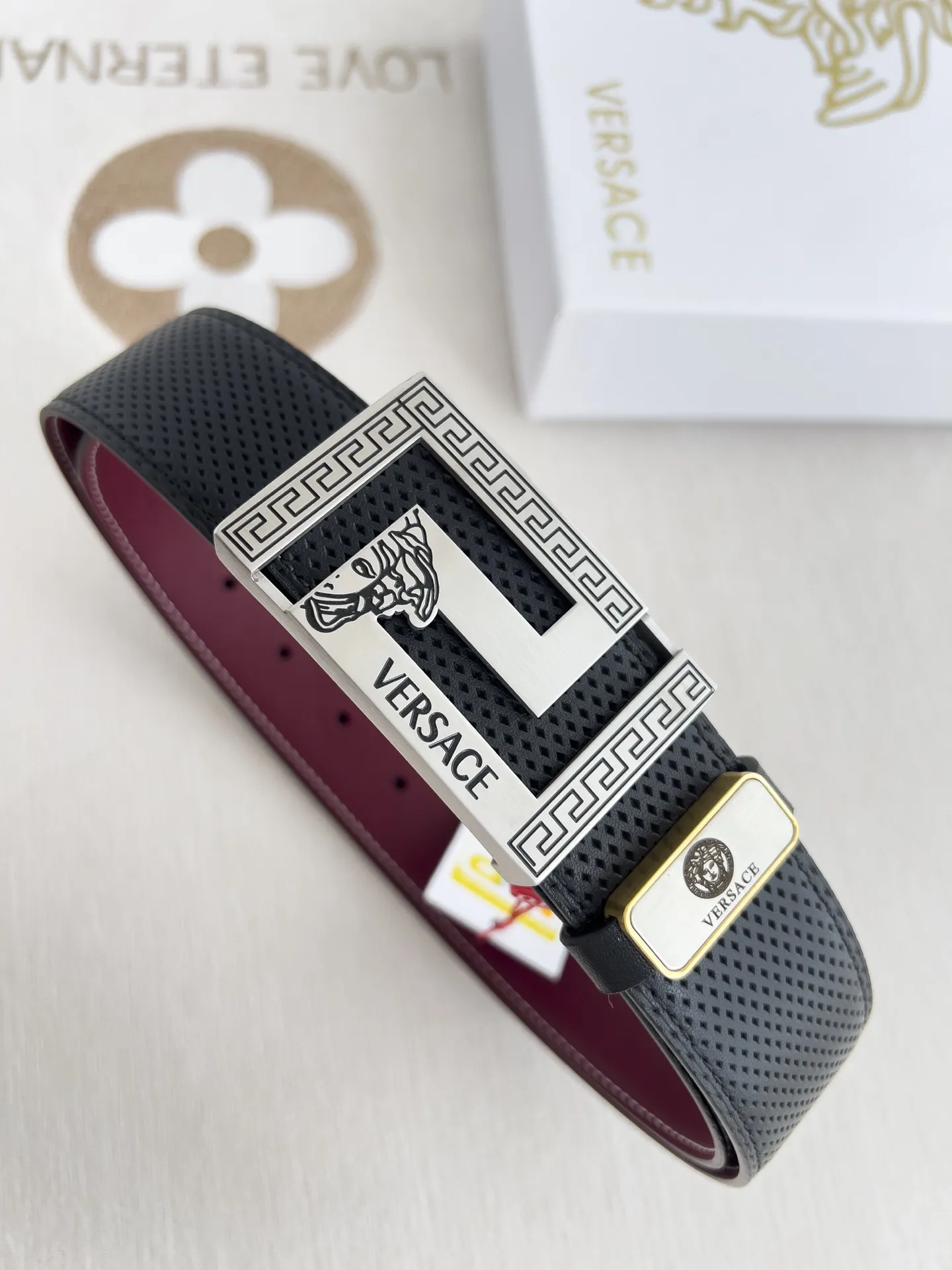 【2026】【VERSACE】(ヴェルサーチ) 3.8cmベルト メンズ 24706