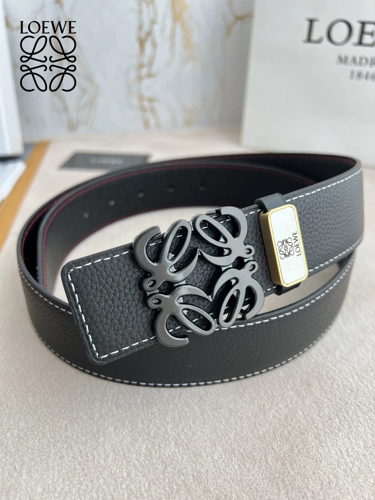 【2026】【LOEWE】(ロエベ)3.8cmベルト メンズ