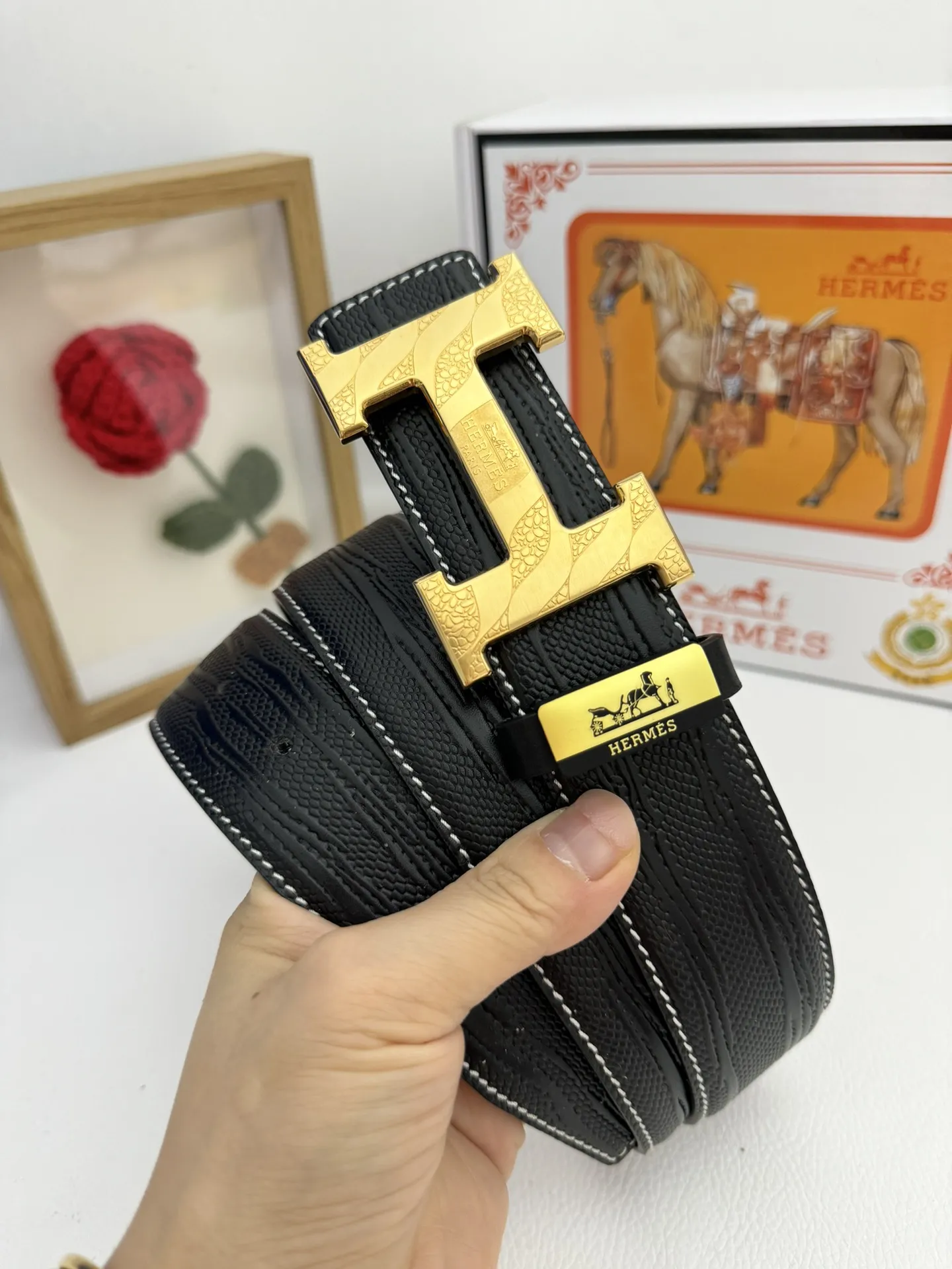 【2026】【Hermès】(エルメス) 3.8cmベルト メンズ