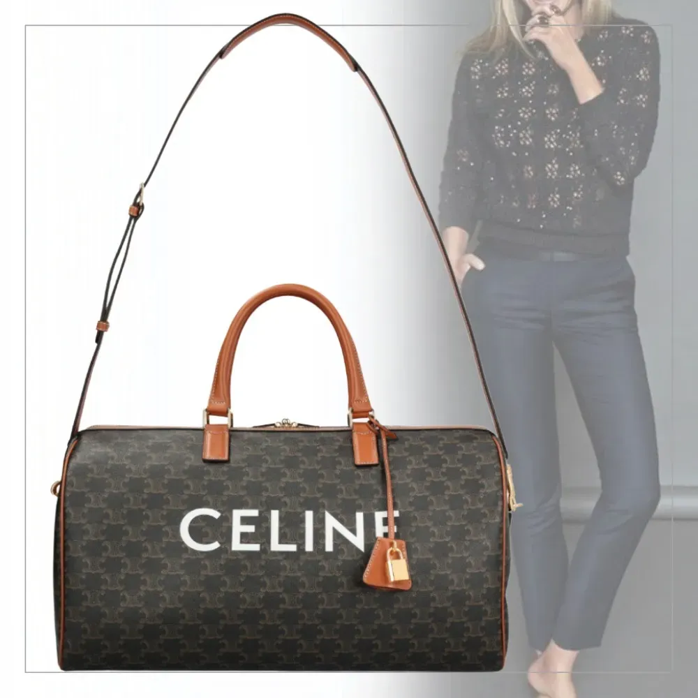【2026】《大人かわいい》【CELINE】セリーヌ トリオンフミディアムトラベルバッグ 45*30*21cm