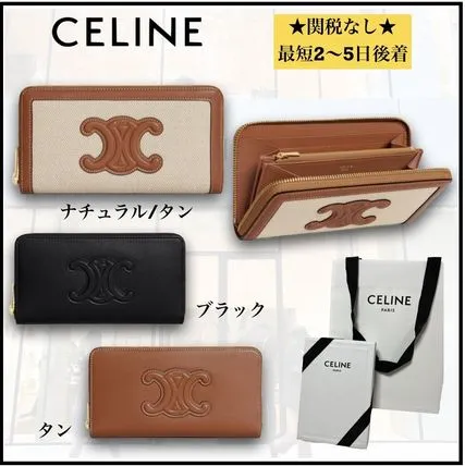 【2026】★国内即発直営★ CELINE セリーヌ トリオンフ ジップウォレット 長財布 19 X 10 X 1 CM