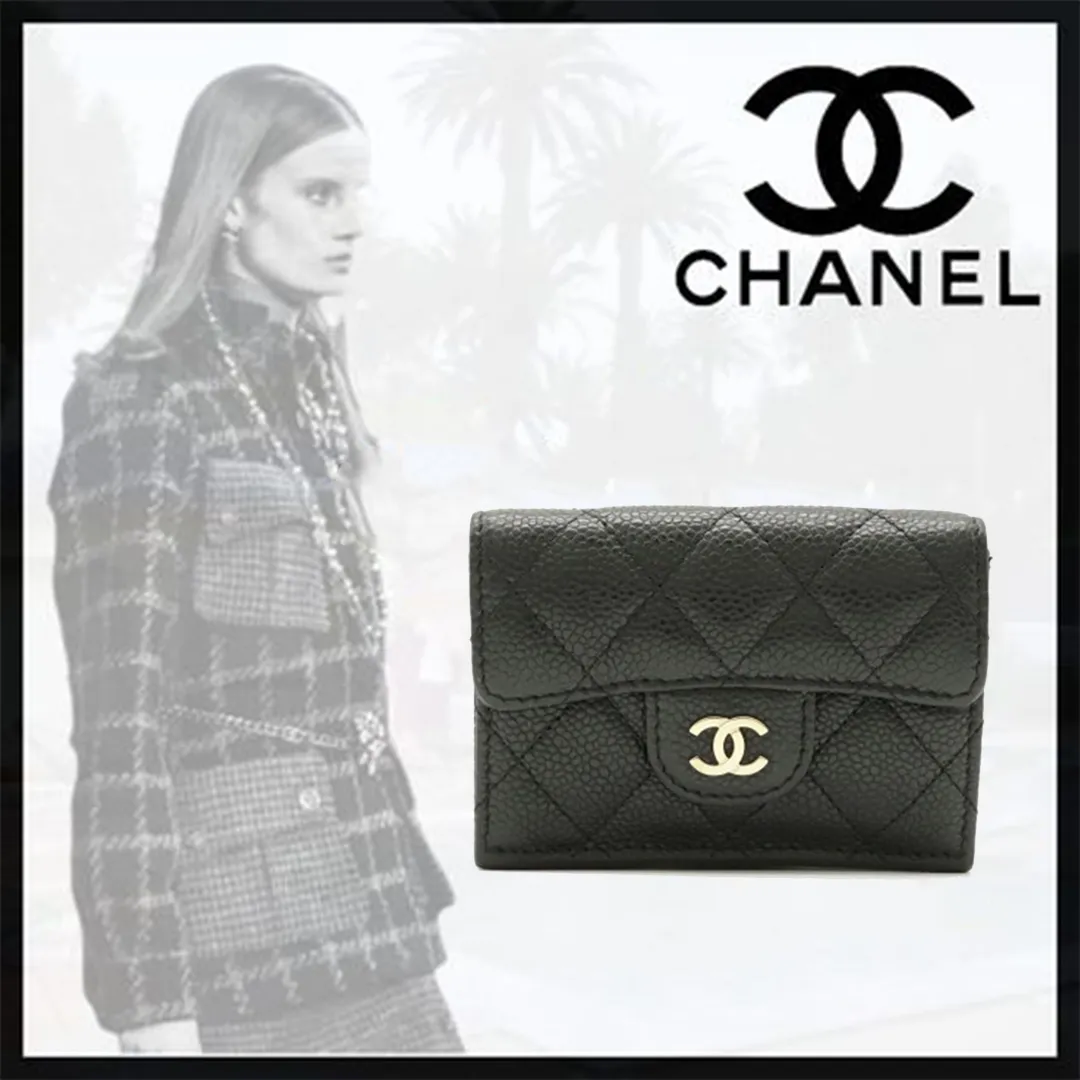 【2026】【CHANEL】 大人気☆CHANEL☆*シャネル マトラッセ 三つ折り財布 ミニ財布 7.5×12×2.5cm