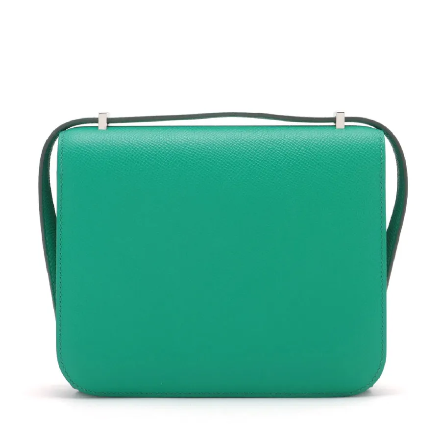 【2026】【HERMES  公式旗艦店】斜めがけバッグエルメス コンスタンス3 ミニ18 ヴォーエプソン ヴェールジェイド シルバー金具