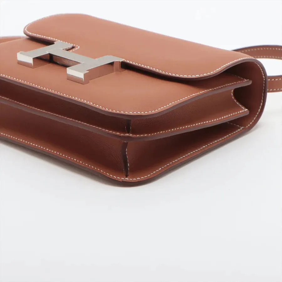 【2026】【HERMES  公式旗艦店】斜めがけバッグエルメス コンスタンス3 ミニ18 ミロワール ヴォースイフト ゴールド ゴールド金具 18*15*5cm