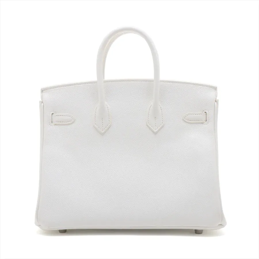 【2026】【HERMES   公式旗艦店】ハンドバッグエルメス バーキン25 ヴォーエプソン ホワイト シルバー金具 25*19*13.5