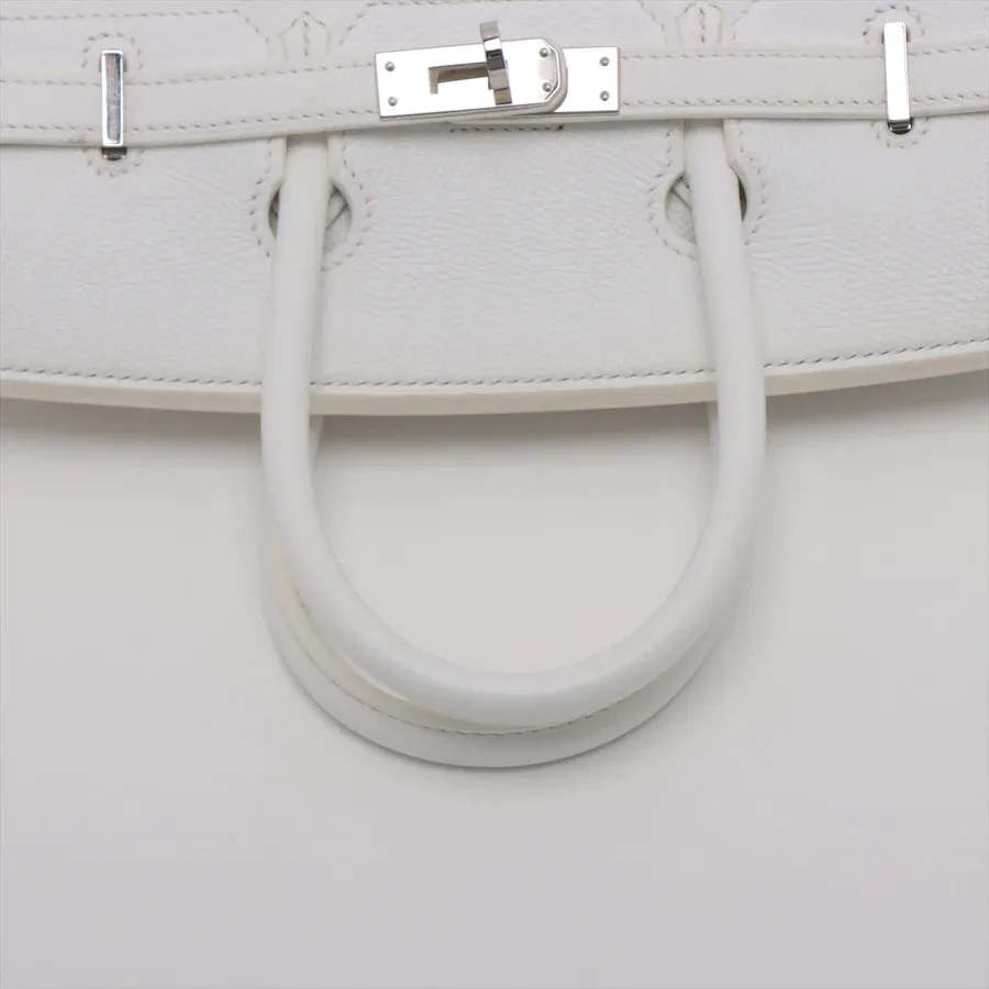 【2026】【HERMES   公式旗艦店】ハンドバッグエルメス バーキン25 ヴォーエプソン ホワイト シルバー金具 25*19*13.5