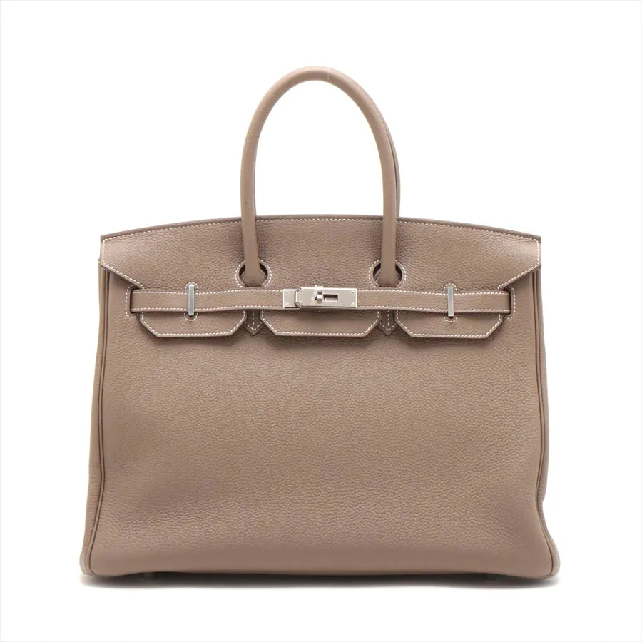 【2026】【HERMES   公式旗艦店】ハンドバッグエルメス バーキン35 トゴ エトゥープ シルバー金具 35*27.5*18.5cm