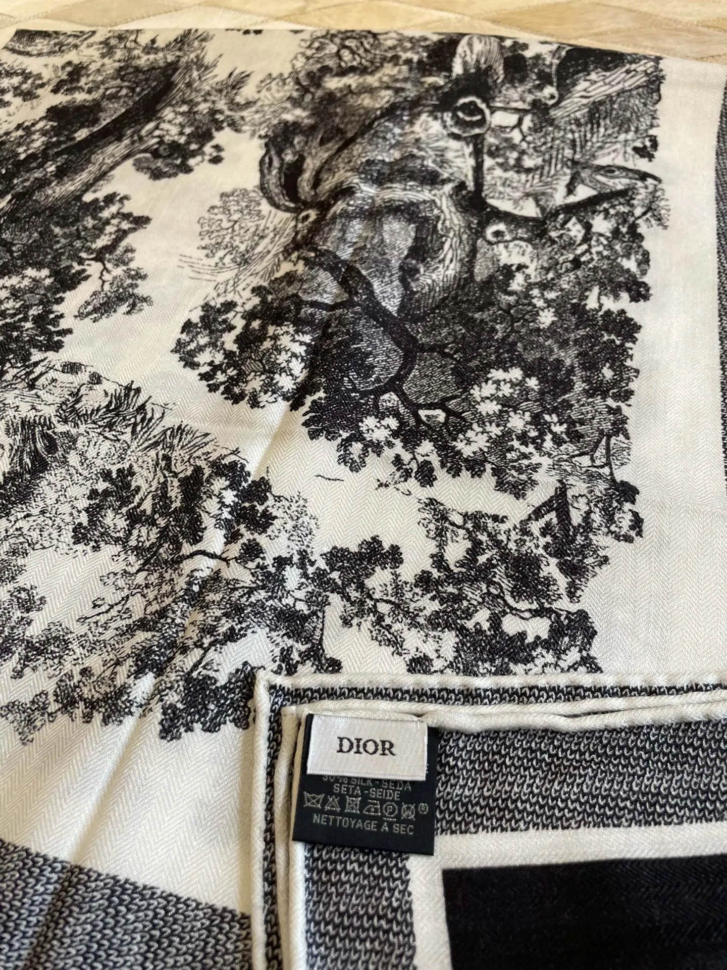 【2026】【DIOR ディオール 】オートクチュール ファッション トランジショナル カラー ロング ビアード スカーフ90*90CM