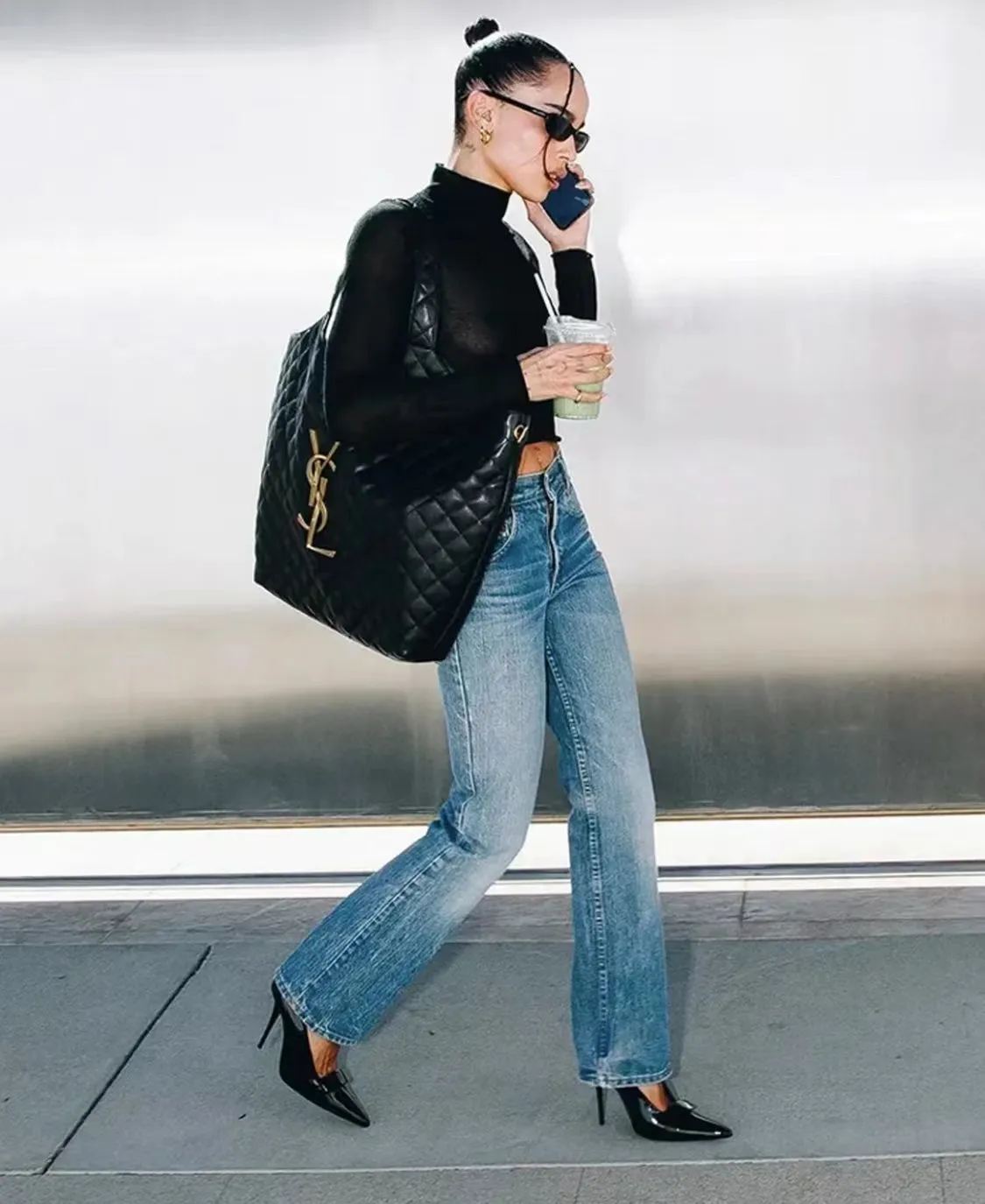 【2026】SAINT LAURENT YSL 50%OFFysl新しい黒のショッピングバッグ爆発的なトートバッグ【送料無料】