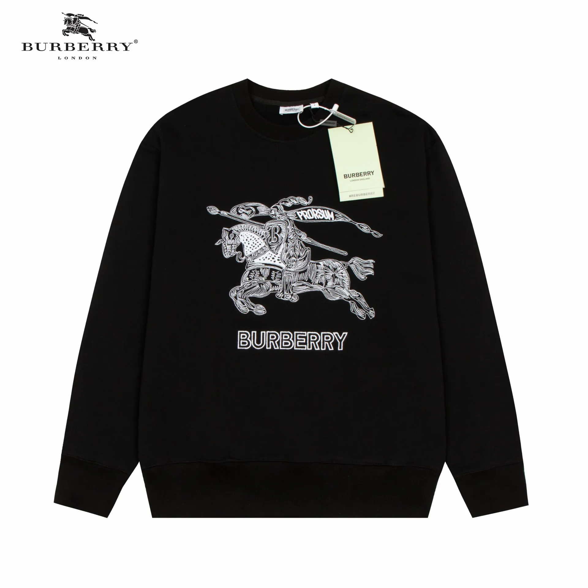 【2026】【BURBERRY  公式旗艦店】バーバリー 丸首の衛衣  パーカー ウェットご好評に付き再入荷！