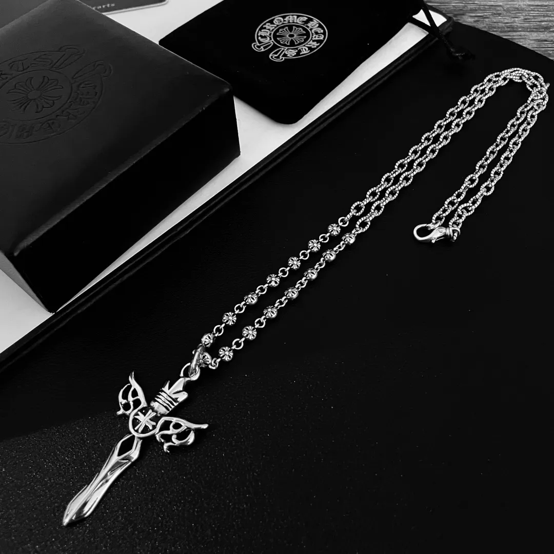 【2026】【CHROME HEARTS 】ネックレス、新しいネックレス万能シンプルファッションオーナメント