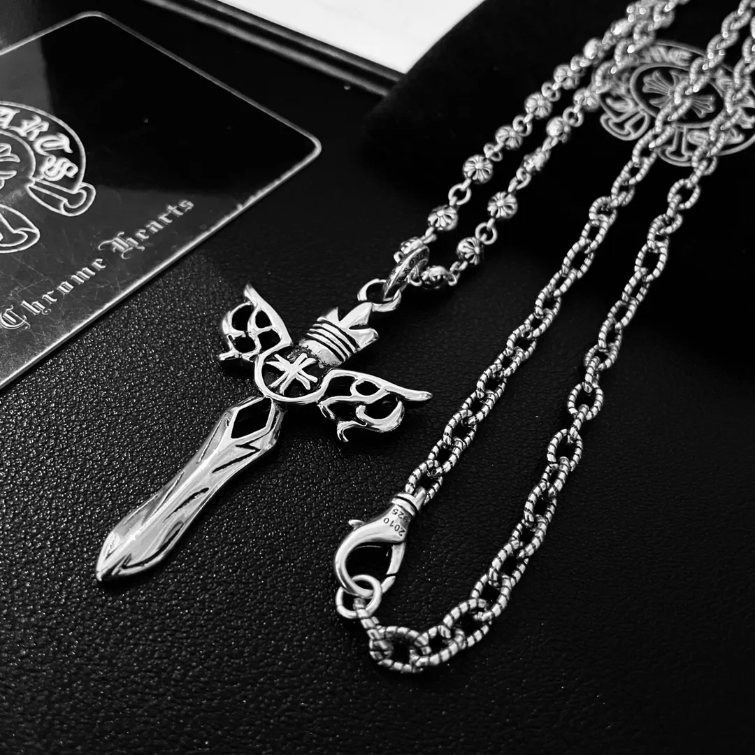 【2026】【CHROME HEARTS 】ネックレス、新しいネックレス万能シンプルファッションオーナメント