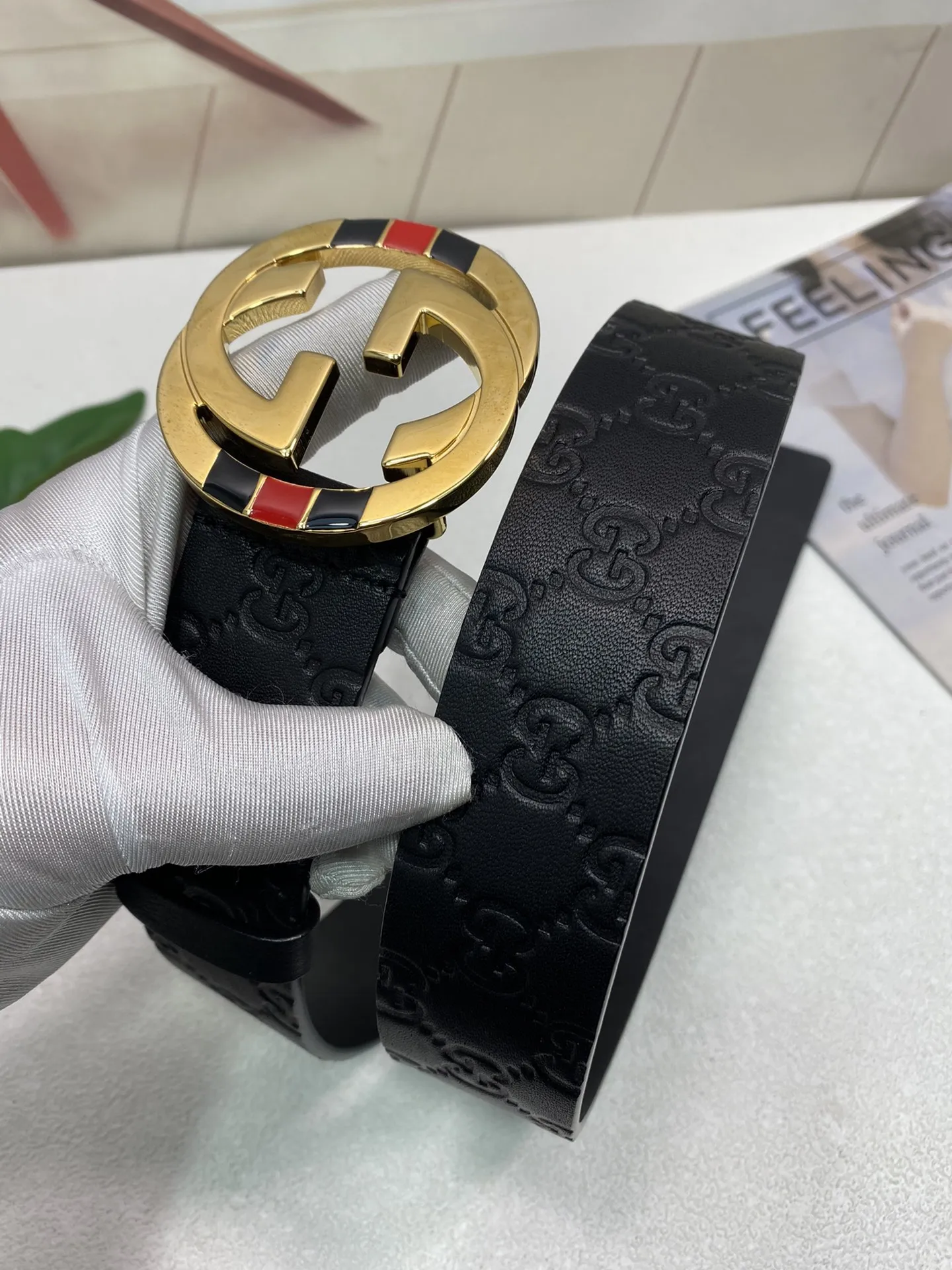【2026】【GUCCI】(クッチ) 3.8cm   ベルト メンズ