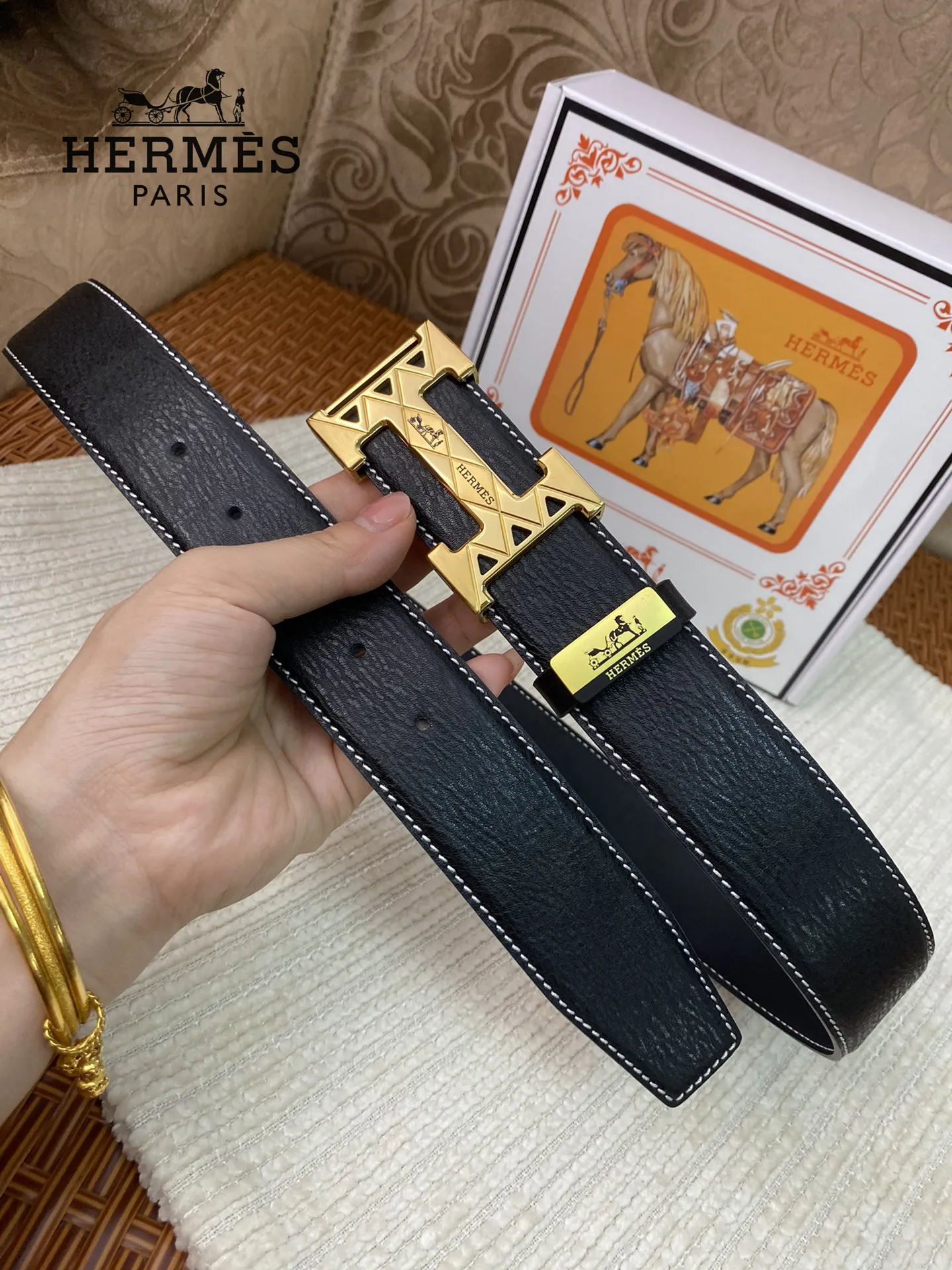 【2026】【HERMES】(エルメス) 3.8cm   ベルト メンズ