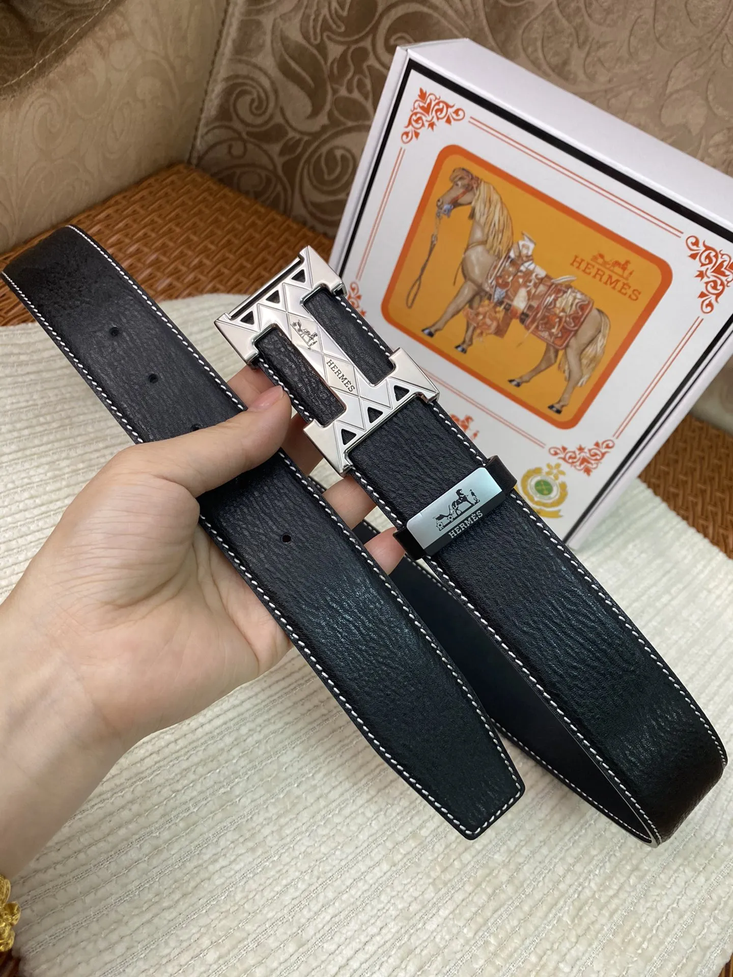 【2026】【HERMES】(エルメス) 3.8cm   ベルト メンズ