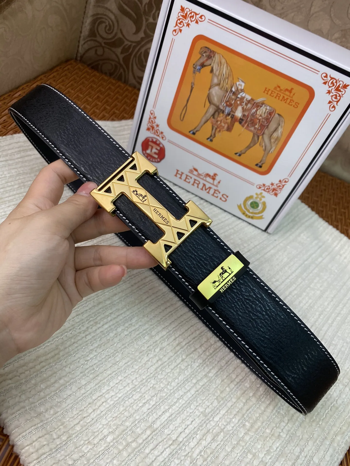 【2026】【HERMES】(エルメス) 3.8cm   ベルト メンズ