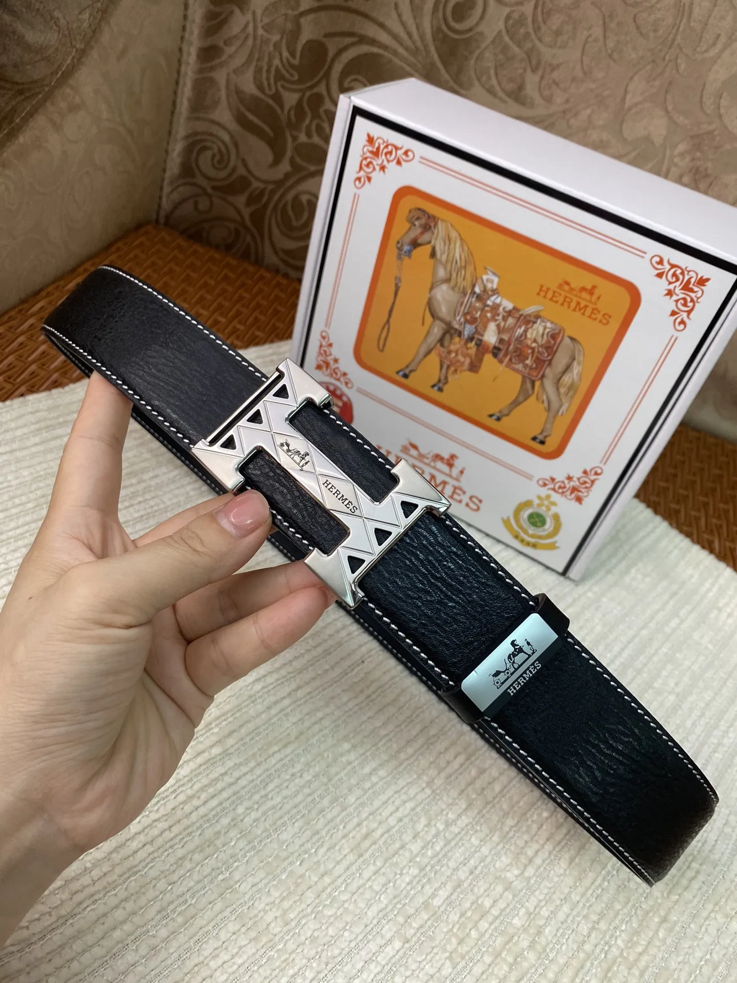 【2026】【HERMES】(エルメス) 3.8cm   ベルト メンズ