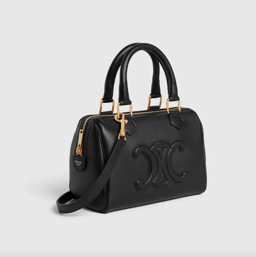 【2026】【CELINE】キュイル トリオンフ スモールボストン バック 19.5 x 14 x 7 cm