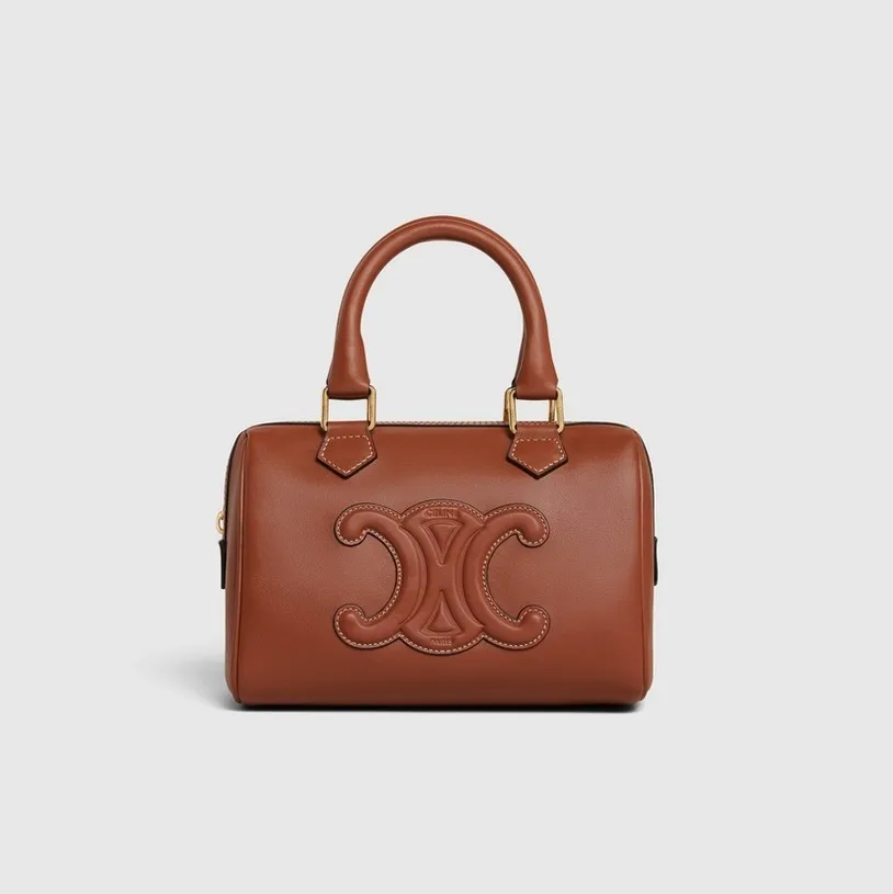 【2026】【CELINE】キュイル トリオンフ スモールボストン バック 19.5 x 14 x 7 cm