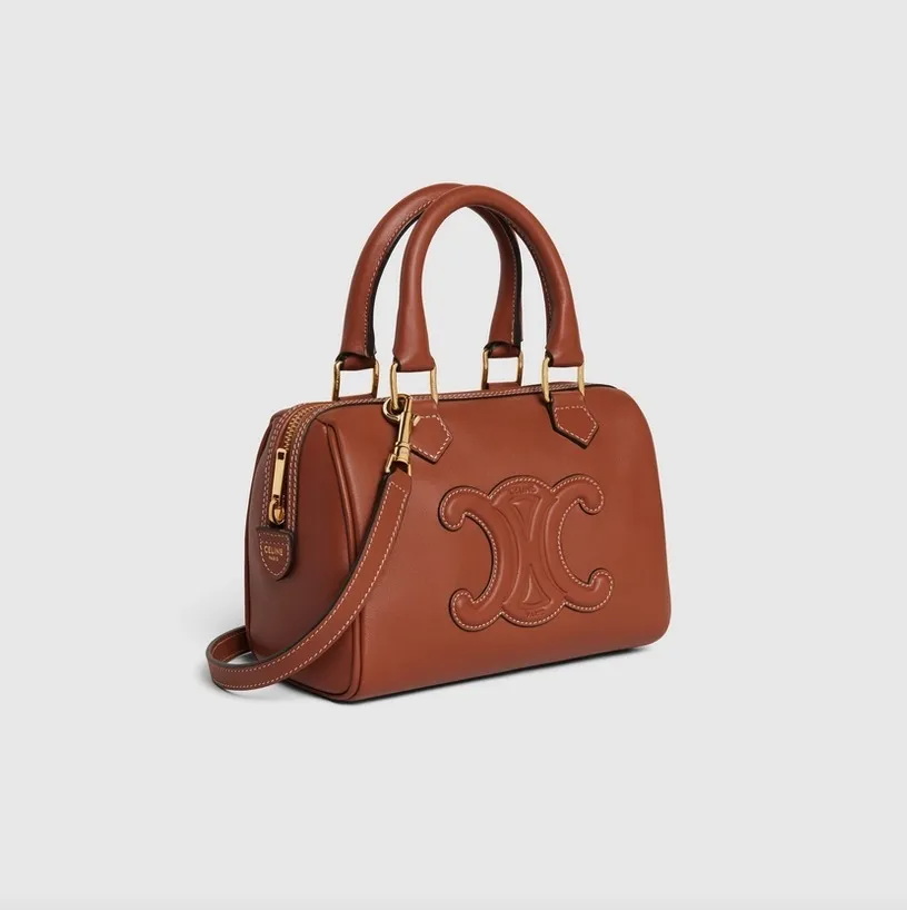【2026】【CELINE】キュイル トリオンフ スモールボストン バック 19.5 x 14 x 7 cm