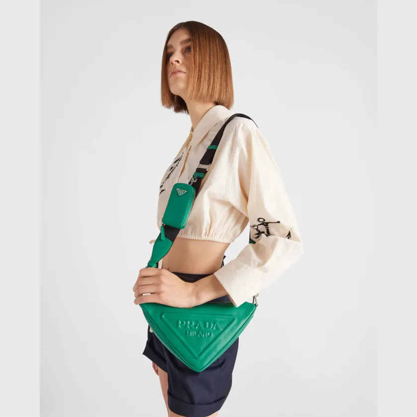 【2026】累積売上第１位☆新作☆ プラダ PRADA トライアングル レザーショルダーバッグ