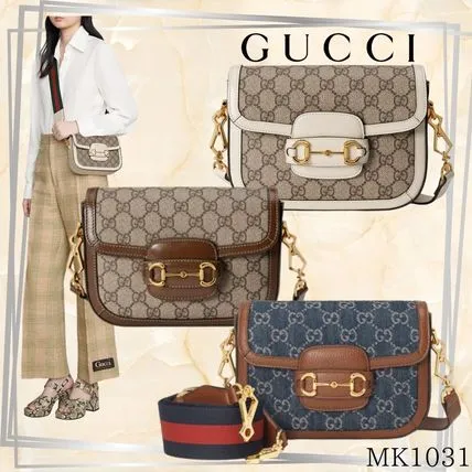 【2026】【GUCCI】☆直営店☆ ホースビット 1955 ミニ バッグ ロゴ 20.6*14.5*5cm