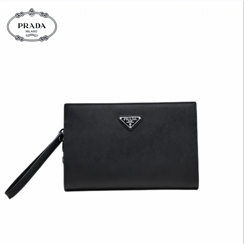 【2026】【PRADA  公式 旗艦店】プラダ   クラッチバッグ   当日出荷 好評に付き再入荷！  黒 27*17*6 CM