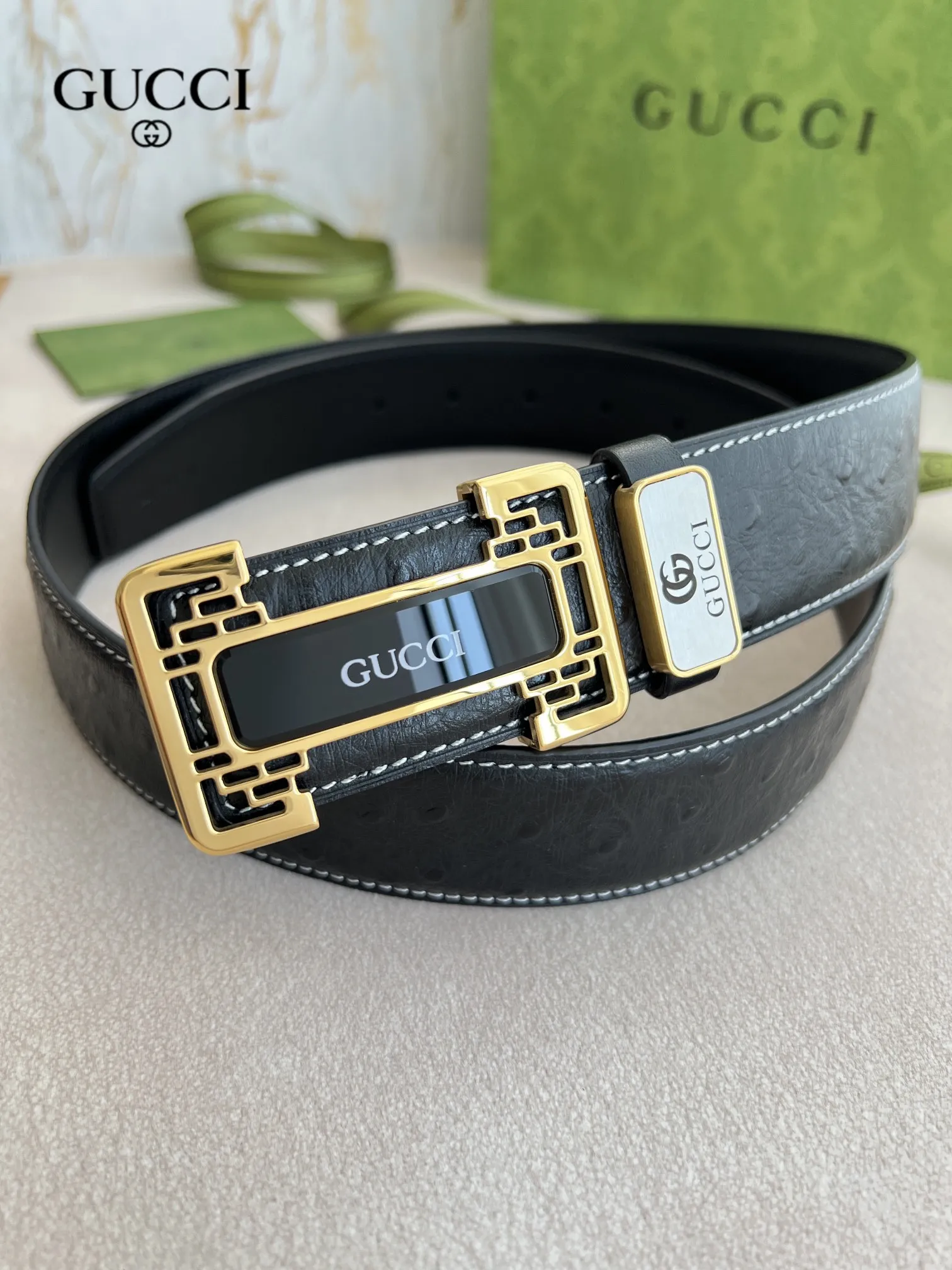 【2026】【 GUCCI】(クッチ)  3.8cm   ベルト メンズ