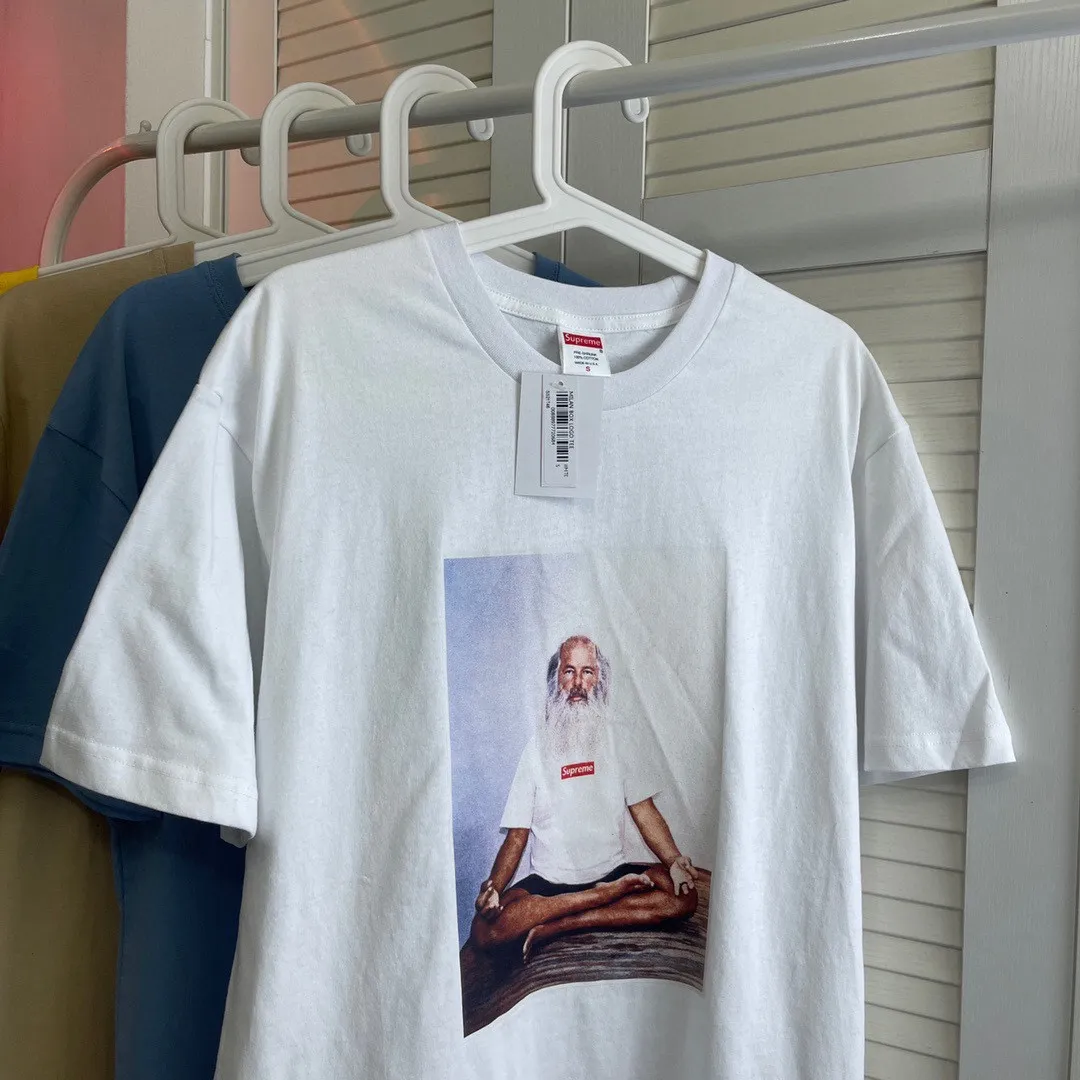 【2026】シュプリームSupreme 21FW Rick Rubin Tee 白ひげ老人写真半袖Tシャツ 人気