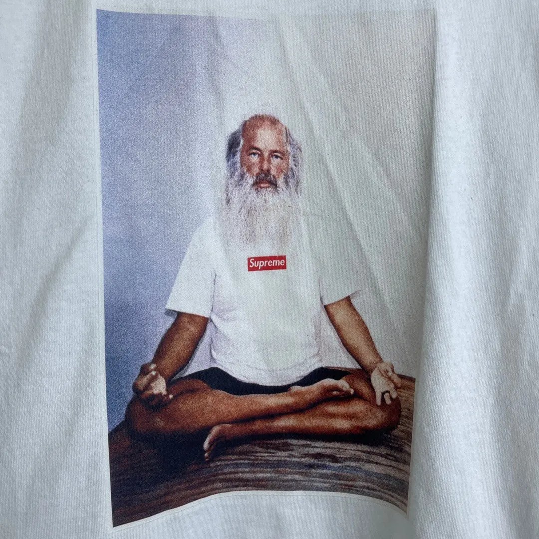 【2026】シュプリームSupreme 21FW Rick Rubin Tee 白ひげ老人写真半袖Tシャツ 人気
