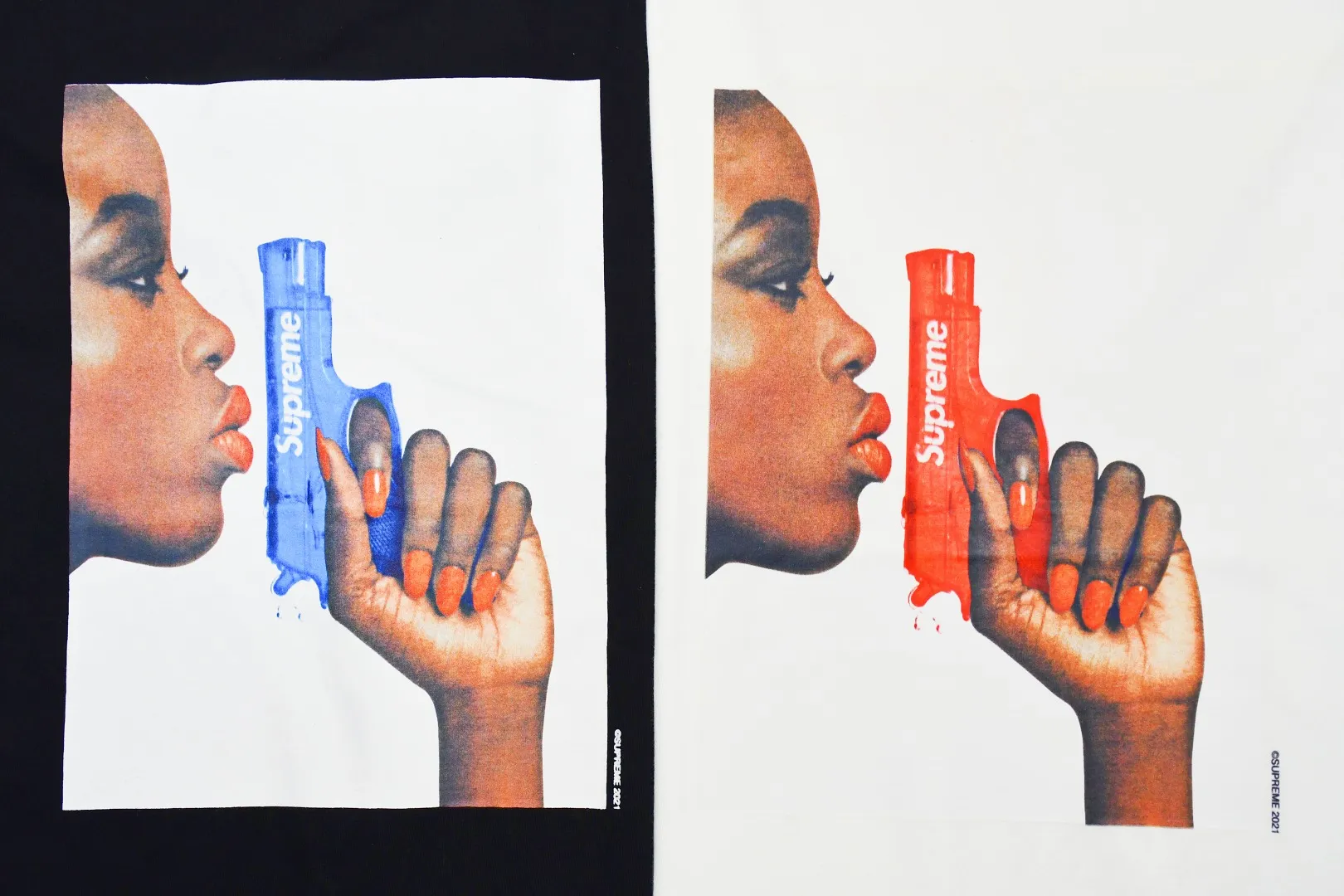 【2026】シュプリームSupreme SS21 Week 1 Water Pistol Tee 水鉄砲プリント 半袖Tシャツ 人気