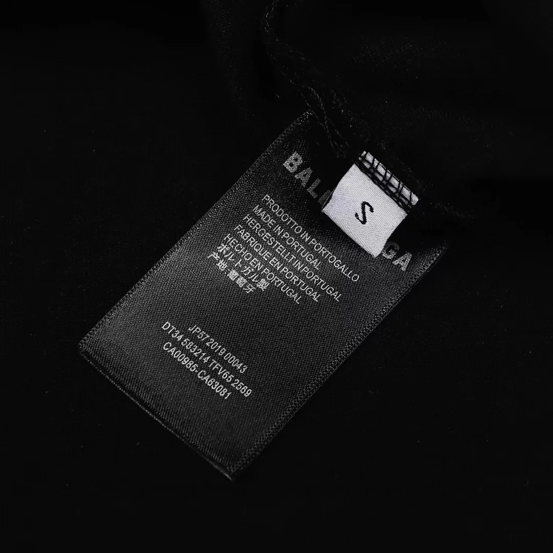 【2026】BALENCIAGA バレンシアガの新型のバックルのプリントロゴのプリントの半袖 Tシャツ