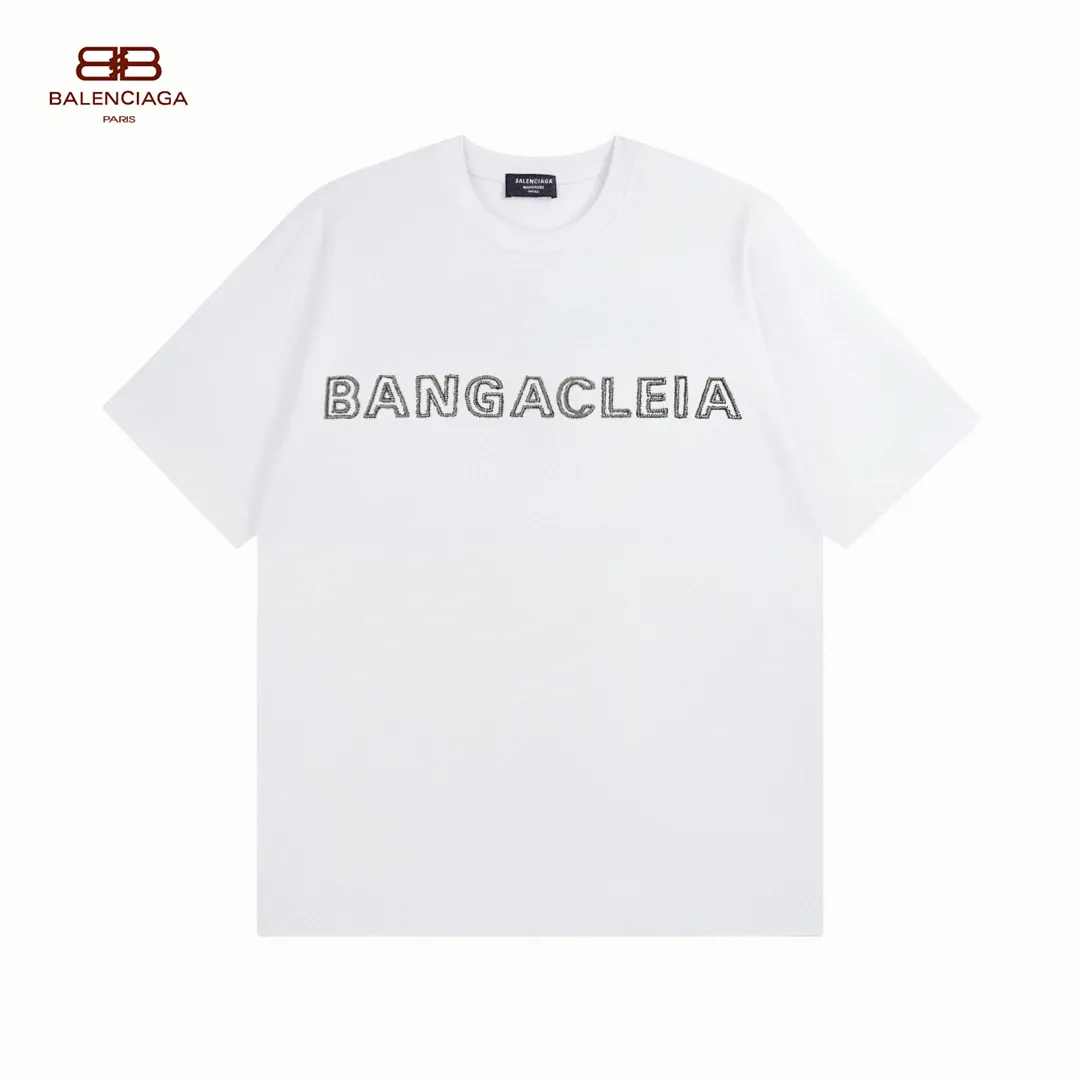 【2026】BALENCIAGA/バレンシアガ 23新作中空立体刺繡カジュアル丸首半袖Tee