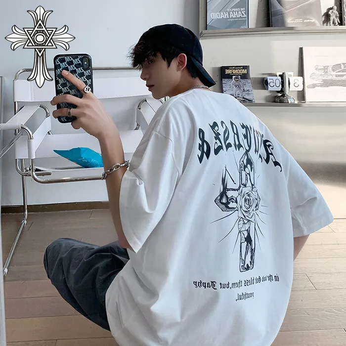 【2026】chrome hearts/クロムハーツサンスクリットカジュアル半袖 ゆったり男女カップルTシャツです