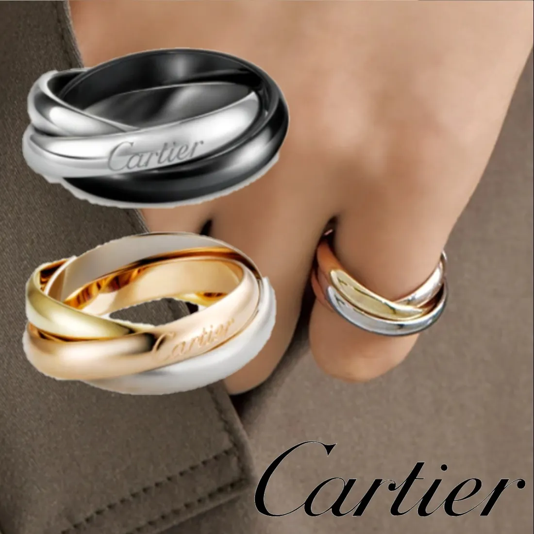 【2026】【Cartier】カルティエ トリニティ リング 2色 男女兼用