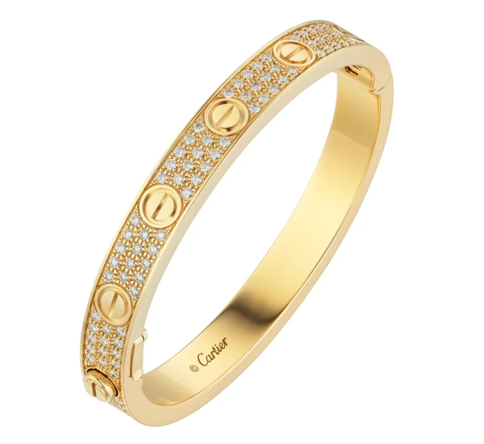 【2026】【Cartier】カルティエ LOVE BRACELET, DIAMOND-PAVED ブレスレット、パヴェダイヤモンド