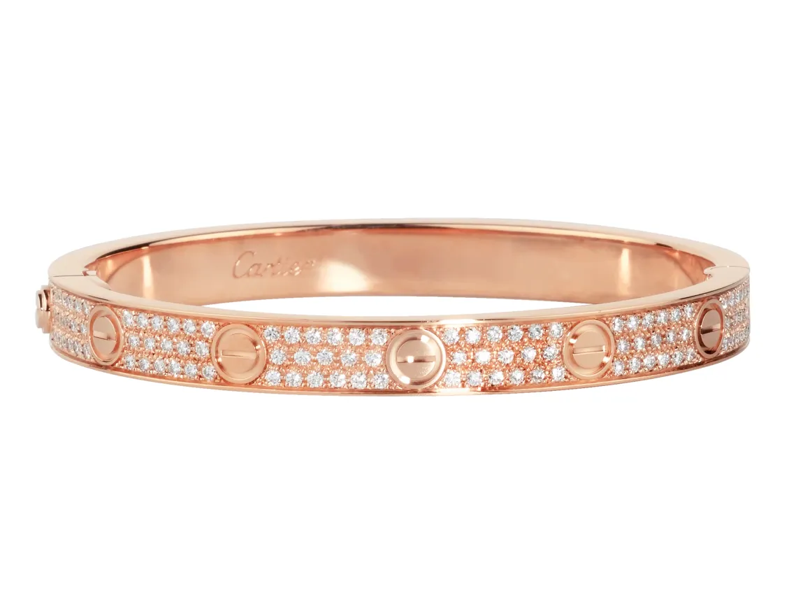 【2026】【Cartier】カルティエ LOVE BRACELET, DIAMOND-PAVED ブレスレット、パヴェダイヤモンド