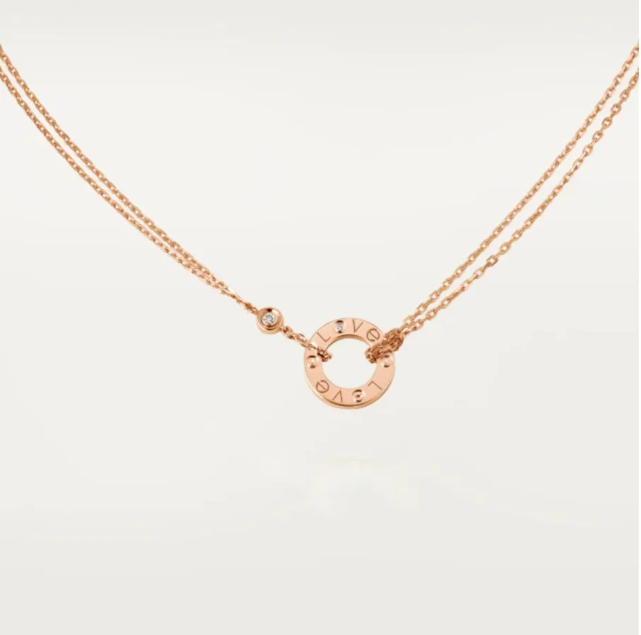 【2026】【Cartier】 LOVE ネックレス 18Kゴールド ダイヤモンド2個