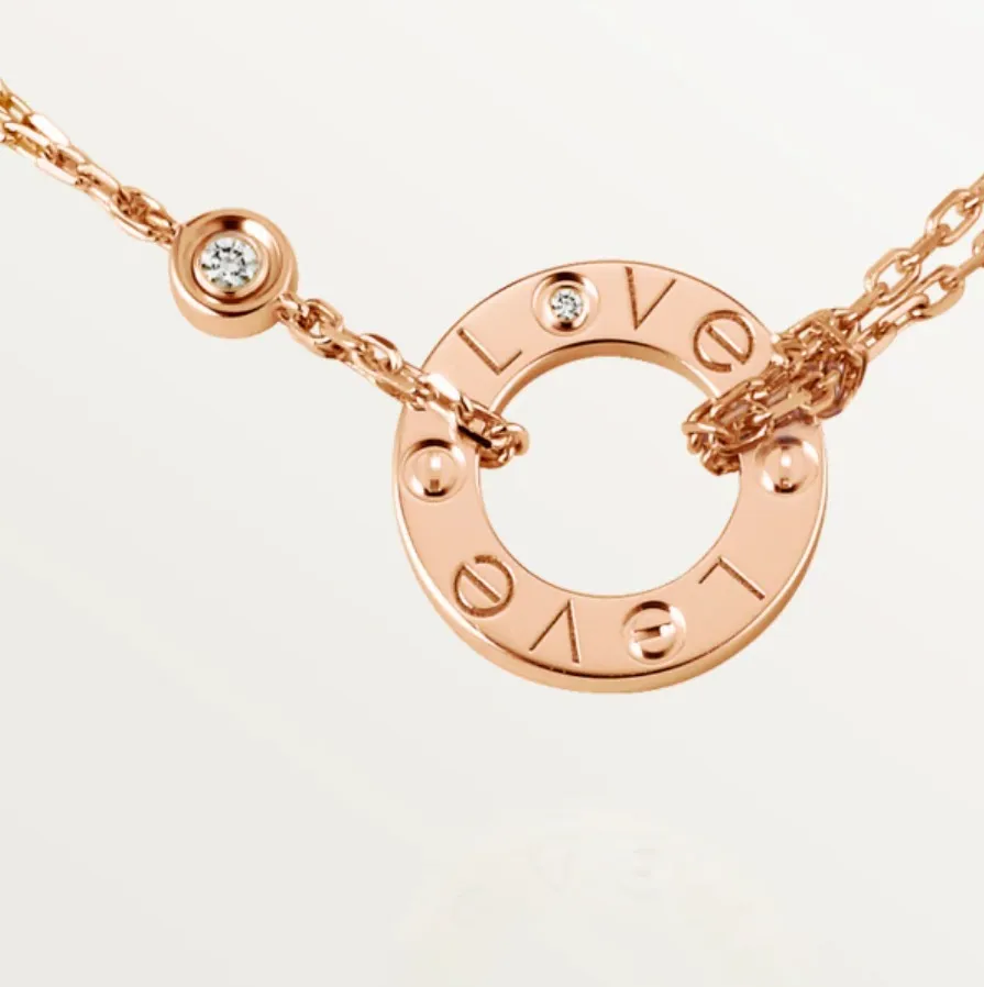 【2026】【Cartier】 LOVE ネックレス 18Kゴールド ダイヤモンド2個