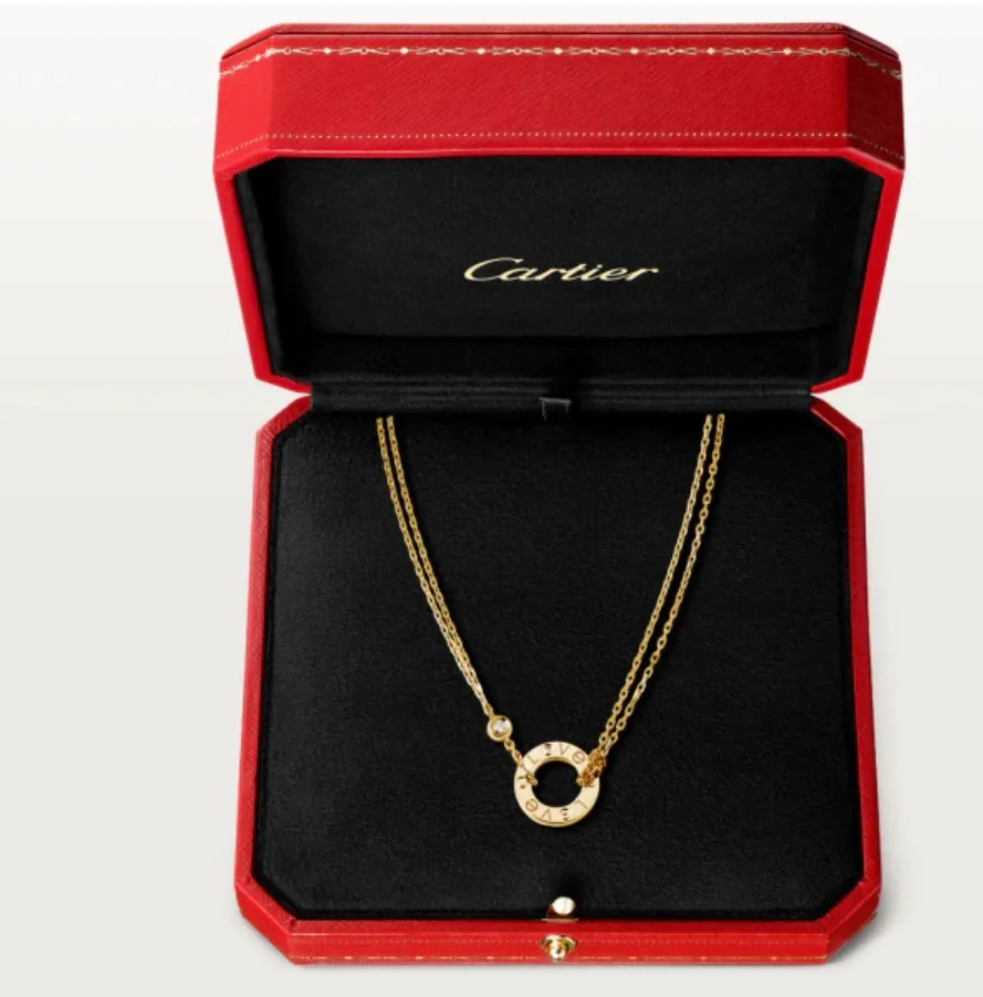 【2026】【Cartier】 LOVE ネックレス 18Kゴールド ダイヤモンド2個