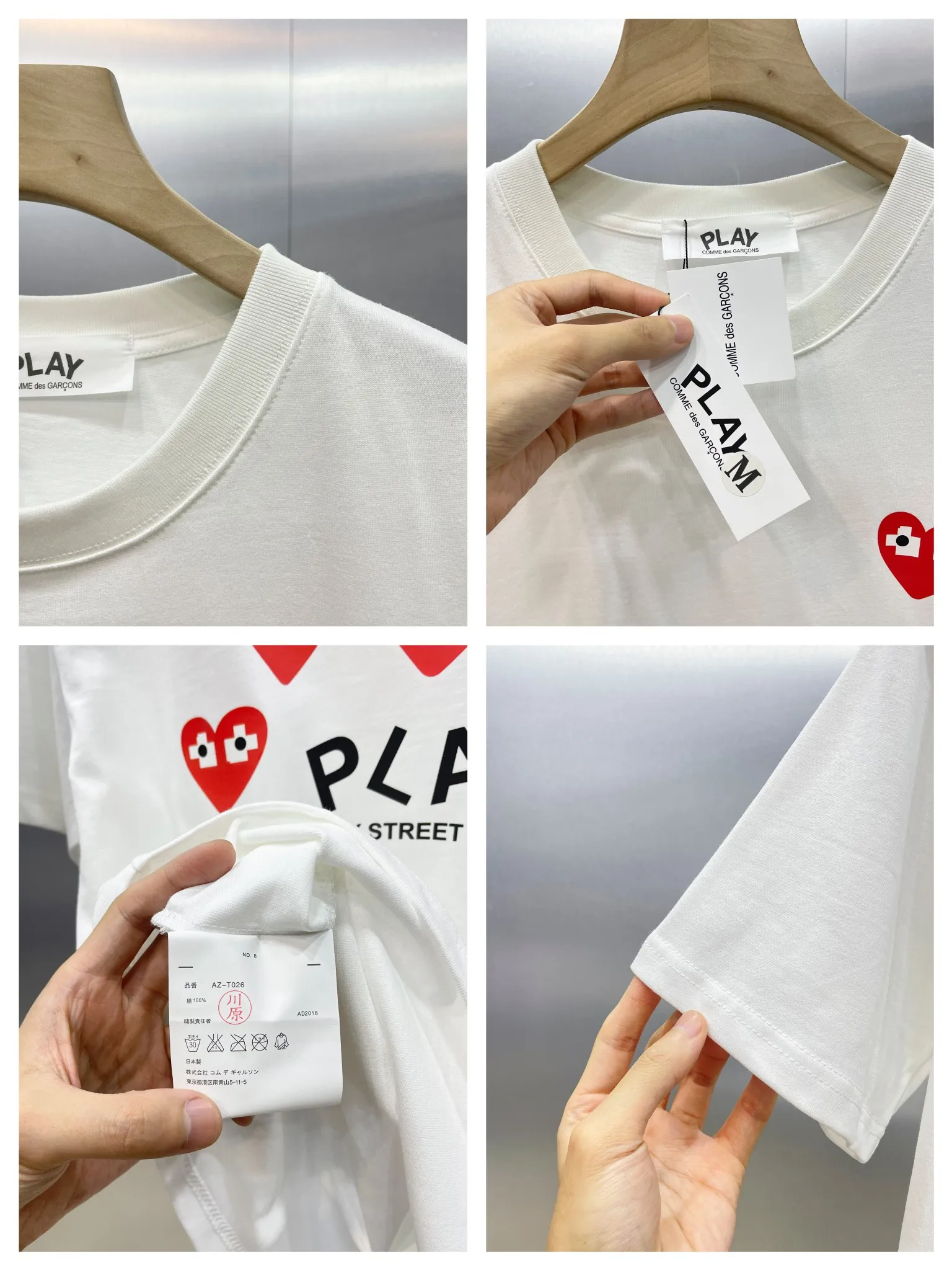 【COMME DES GARCONS PLAY 公式旗艦店】 コム デ ギャルソン プレイ   Tシャツご好評に付き再入荷 24628