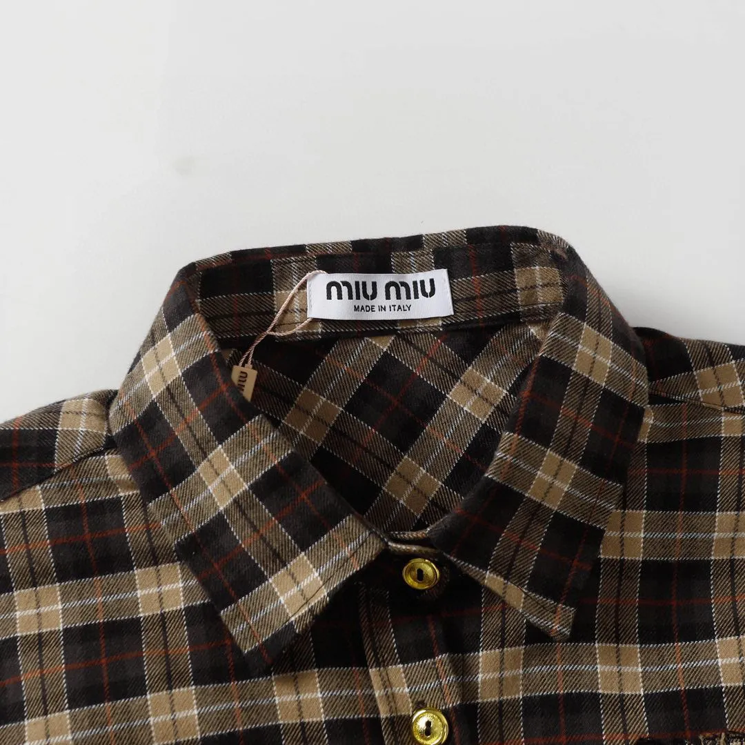 【Miumiu公式旗艦店】ミュウミュウ  シャツ ご好評に付き再入荷  250219