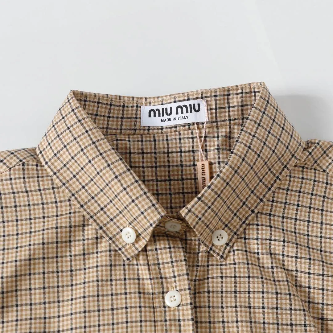 【Miumiu公式旗艦店】ミュウミュウ  シャツ ご好評に付き再入荷  250219